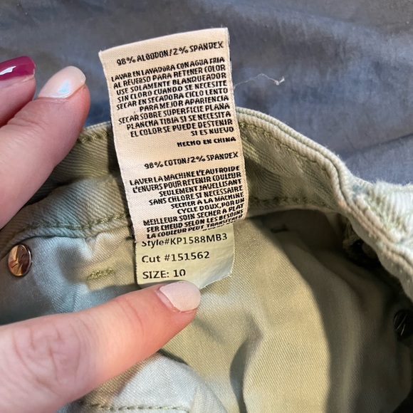 KUT from the Kloth Straight Leg Olive Jeans - Picture 6 of 10